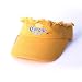 Corona Adjustable Frayed Beach Visor - Yellow (w/ Blue Embroidery)