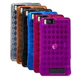 Cbus Wireless Six Diamond Argyle Flex-Gel Cases / Skins / Covers for Motorola Droid X / MB810 / Droid X2 / MB870 - Clear, Orange, Smoke, Blue, Pink, Purple