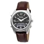 Caravelle by Bulova Men's 43C11 Leather Strap Black Dial Watch
