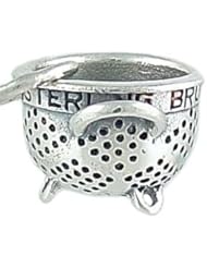 Colander Kitchen Strainer 925 Sterling Silver Traditional Charm