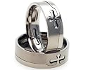 New Designer Titanium Ring, Men's & Womens Christian Bands, Custom Cross Jewelry
