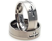 New Designer Titanium Ring, Men's & Womens Christian Bands, Custom Cross Jewelry
