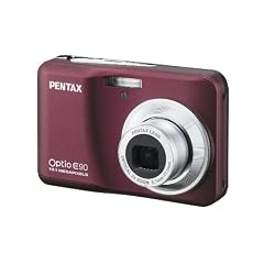 Pentax Optio E90 Digitalkamera (10 Megapixel, 3-fach optischer Zoom, 6,8 cm Display ) rot