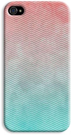 Blue &amp; Red Pastel Tye Dye Waves Pattern iPhone 4 4S Hard Case Cover
