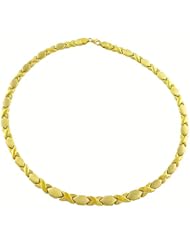 10 Karat Yellow Gold Hearts & Kisses Necklace (17 inch)