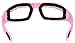Womens Pink Padded Foam Motorcycle Biker Glasses Goggles 99% UV protection