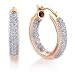 14K Rose Gold 1.02 Carat Diamond Hoop Earrinsg