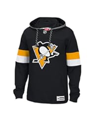 Sports: NHL Pittsburgh Penguins Mens Face Off Jersey Pullover Hoodie, Medium, Black - SLD Of The Adidas Group