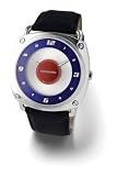 Lambretta Brunori, Large Stainless Steel Mens Target Design Dial with Black Leather Strap Watch LA2074/TAR