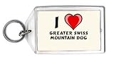 I Love Greater Swiss Mountain Dog Keychain