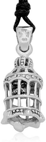 Ziovani 3D Classic Princess Crown Birdcage Stainless Steel Pendant Necklace
