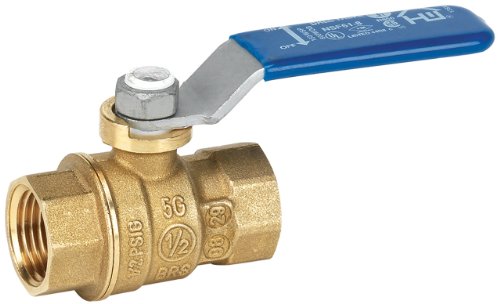 Homewerks VBV-FPS-B7B Full Port Ball Valve, Female Thread x Female Thread, Brass, 1-1/2-Inch