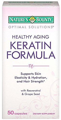 Nature's Bounty Optimal Solutions Healthy Aging Keratin Formula Capsules 50 ea (Pack of 2)