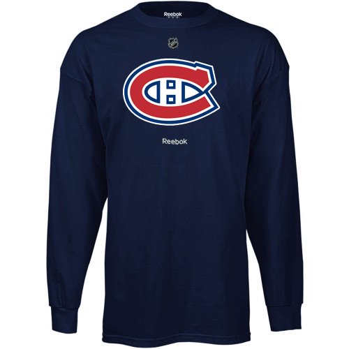 Montreal Canadiens Reebok Navy Primary Logo Long Sleeve T-Shirt Large