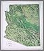 Hubbard Scientific Raised Relief Map K-AZ2428 Arizona NCR Series Satellite image