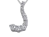 0.50 cts Journey Diamond Pendant - 14kt White Gold FREE GIFT BAG!