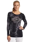 Pure Karma Womens Long Sleeve Scoop Neck Tee