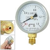 Buy 0.55 Threaded -0.1-1.5 Mpa Air Compound Pressure Vacuum Gauge by uxcell