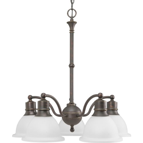Progress Lighting P4281-20 5-Light Reversible Chandelier, Antique Bronze