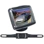 Pyle PLCM36 3.5-Inch Slim TFT LCD Universal Mount Monitor with License Plate Mount Rear-view Night Vision Backup Camera