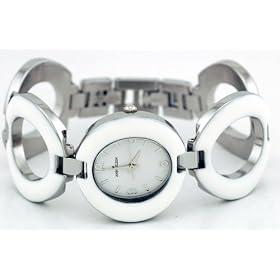 AK Anne Klein Ladies White Link-Bracelet Watch by AK Anne Klein
