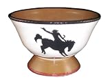 Pedestal Fruit Bowl, Western Cowboy Decor