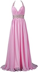 Halter Beaded Chiffon 2015 Prom Dress/Party Dress 