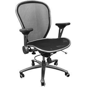 Mesh and Ventilated Office Chair - Mid Back Contemporary Mesh Chair - CP-B078-2-MTLK-GG by Furniture Crew