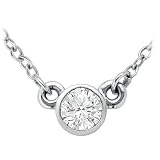 1.00 Ct Bezel-set Diamond Pendant