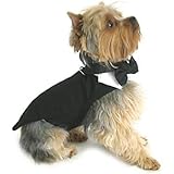 Dog Tuxedo w/ Formal Tails- Black, XXL (Chest 26-31")