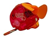 O2-COOL,  Hand held Carabiner Misting Fan; pink (batteries not included)
