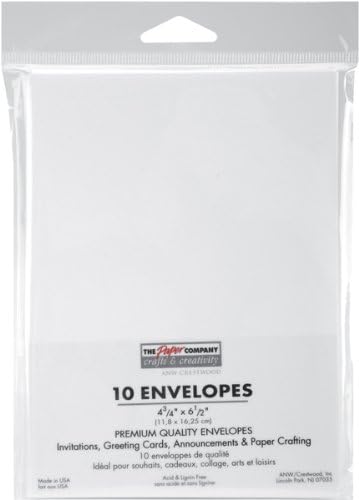 Paper Company Envelopes 4 Inch by 6 Inch 10/Package, White