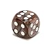 16mm 6-sided Round Cornered Marble Dice, Brown with White