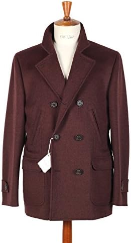 Costume Limité - Cucinelli Peacoat Size 54 / 44R U.S. Wool Cashmere