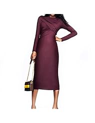 Polyester/Spandex Tea Length Long Sleeves Bandage Dress 