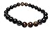 Zombie Slayer: Tiger's Eye, Obsidian, Tourmaline & Hematite Beaded Gemstone Stretch Bracelet