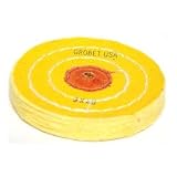 MUSLIN BUFF CHEMKOTE WITH SHELLAC CENTERS YELLOW 3" DIAMETER X 40 PLY 3 ROWS ...