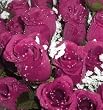 84 Silk Rose Flowers w/Raindrops - Wedding Flowers - Bridal/Floral - Raspberry