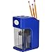 Electronic Pencil Sharpener With Auto Stop Safety Feature & Large Pencil Holder For Home, Office or Classroom - Blue - By Office + Style