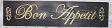 Kitchen Bon Appetit Wood Sign French Shabby