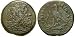 Ptolemaic Kingdom of Egypt, Ptolemy IV Philopator, 221 - 205 B.C.; Bronze Hemidrachm