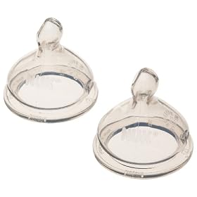 NUK Silicone Orthodontic Nipples, Size 1, Slow, 2 Pack