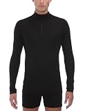 Redram by IceBreaker RR LS Zip M - Tee-shirt manches longues zipp&eacute; homme - Black - L