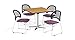 OFM PKG-BRK-170-0061 Breakroom Package, Oak Table/Plum Chair