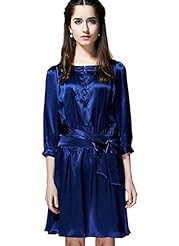  Wrap Satin/Silk  Dress With a Bow(s) and a Ribbon 