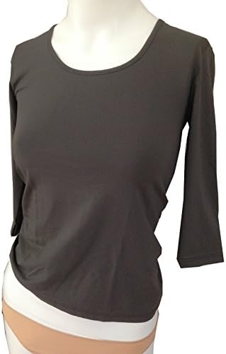 Adea 3/4 Sleeve Scoop Neck in XS(2) DISCONTINUED COLORS-LAST ONE-FINAL SALE (Charcoal)