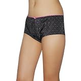 Ladies XOXO Sexy Stretch Hipster Boy Shorts Panties Underwear / Knickers - Black -Size: XL