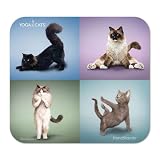 HandStands Yoga Cats Deluxe Mouse Pad