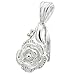 1 pc .925 Sterling Silver Rose Bail Pendant Clasp Connector Slide/Findings/Bright