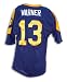 Kurt Warner Autographed/Hand Signed St. Louis Rams Blue Throwback Jersey